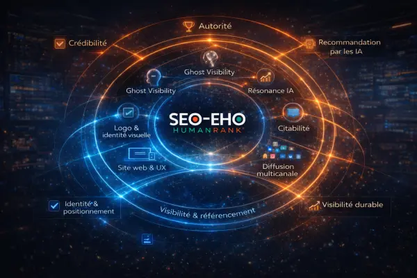 Écosystème digital SEO-EHO - GEO et HumanRank méthode SEO innovante